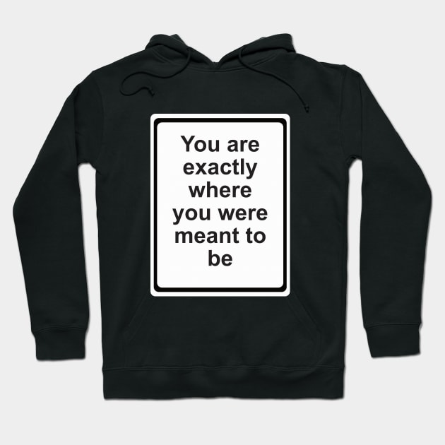 Where You Are Meant to Be Hoodie by JAC3D